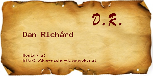 Dan Richárd névjegykártya