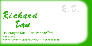 richard dan business card